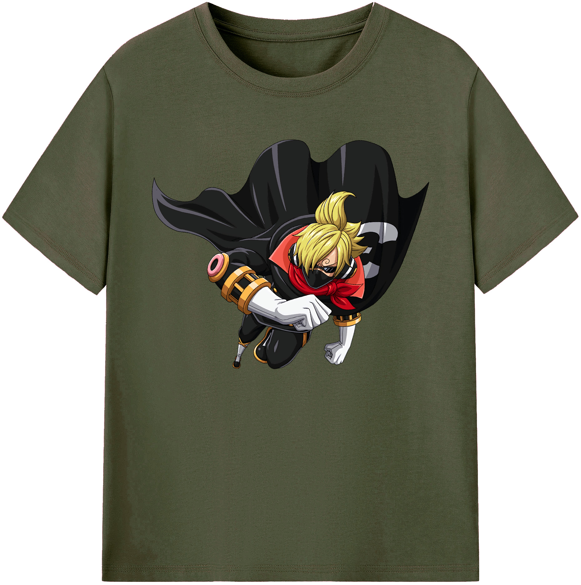 （画像用） ワンピース サンジ ONE PIECE Sanji 綿100％ メンズ半袖Tシャツ｜肌触りやわらか＆通気性